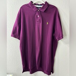 Polo by Ralph Lauren VTG Men's Purple Polo Shirt XL